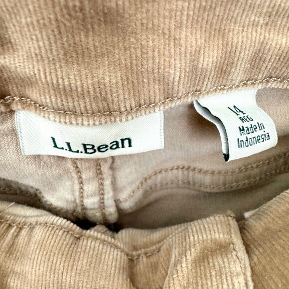 L.L. Bean Womens Everyday Corduroy Pant Size 14 Stretch Neutral Fall Camel Brown - Picture 2 of 8
